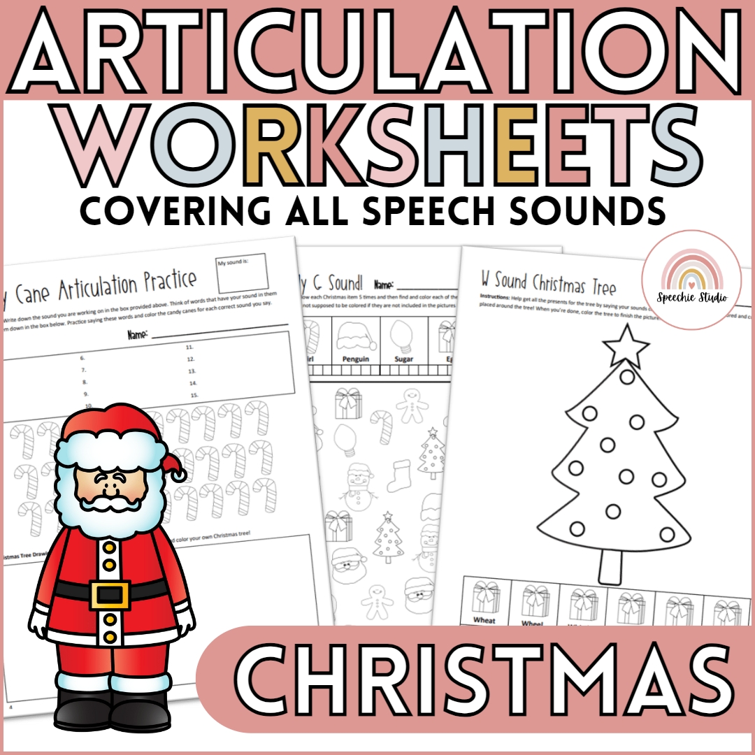 Christmas Articulation Worksheets And Activities For Speech Therapy No