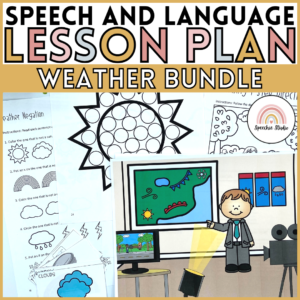 Weather No Prep Language and Articulation Bundled Activities for Speech Therapy