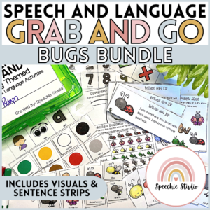 Bug Themed Push-in Articulation & Language Activities for Speech Therapy