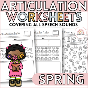 Spring Themed Articulation Worksheets and Activities for Speech Therapy - No Prep