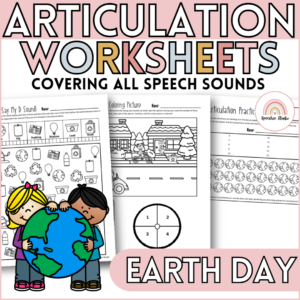 Earth Day Articulation Worksheets and Activities for Speech Therapy - No Prep
