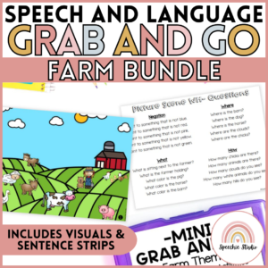 Farm Themed Push-in Articulation & Language Activities for Speech Therapy