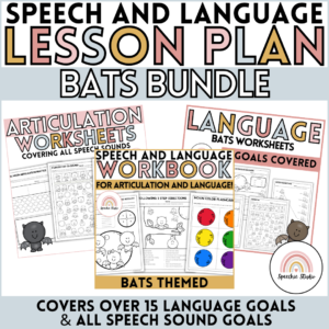Bat Themed Speech Therapy Language & Articulation Activities