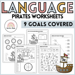 Pirate Themed Speech Therapy Activities No Prep Language Worksheets