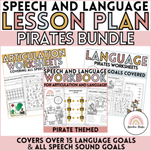 Pirate Themed Speech Therapy Language and Articulation Activities Low Prep
