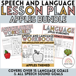 Apples Themed Speech Therapy Language and Articulation Activities Low Prep