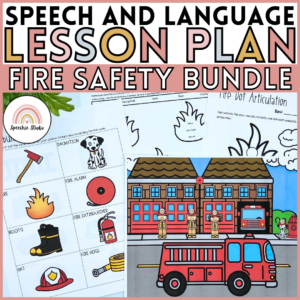 Fire Safety No Prep Language and Articulation Activities for Speech Therapy
