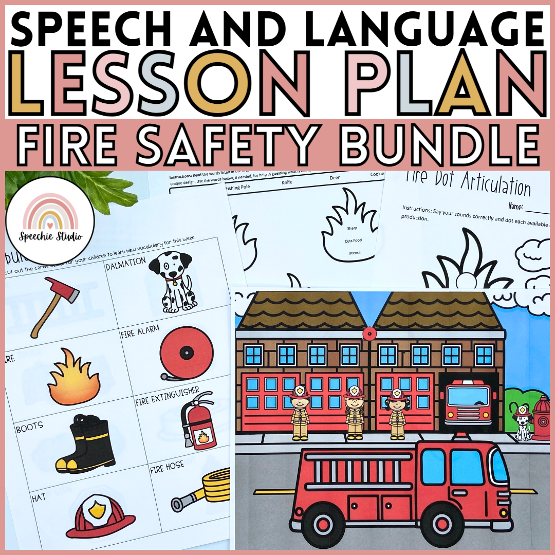 Fire Safety No Prep Language and Articulation Activities for Speech ...