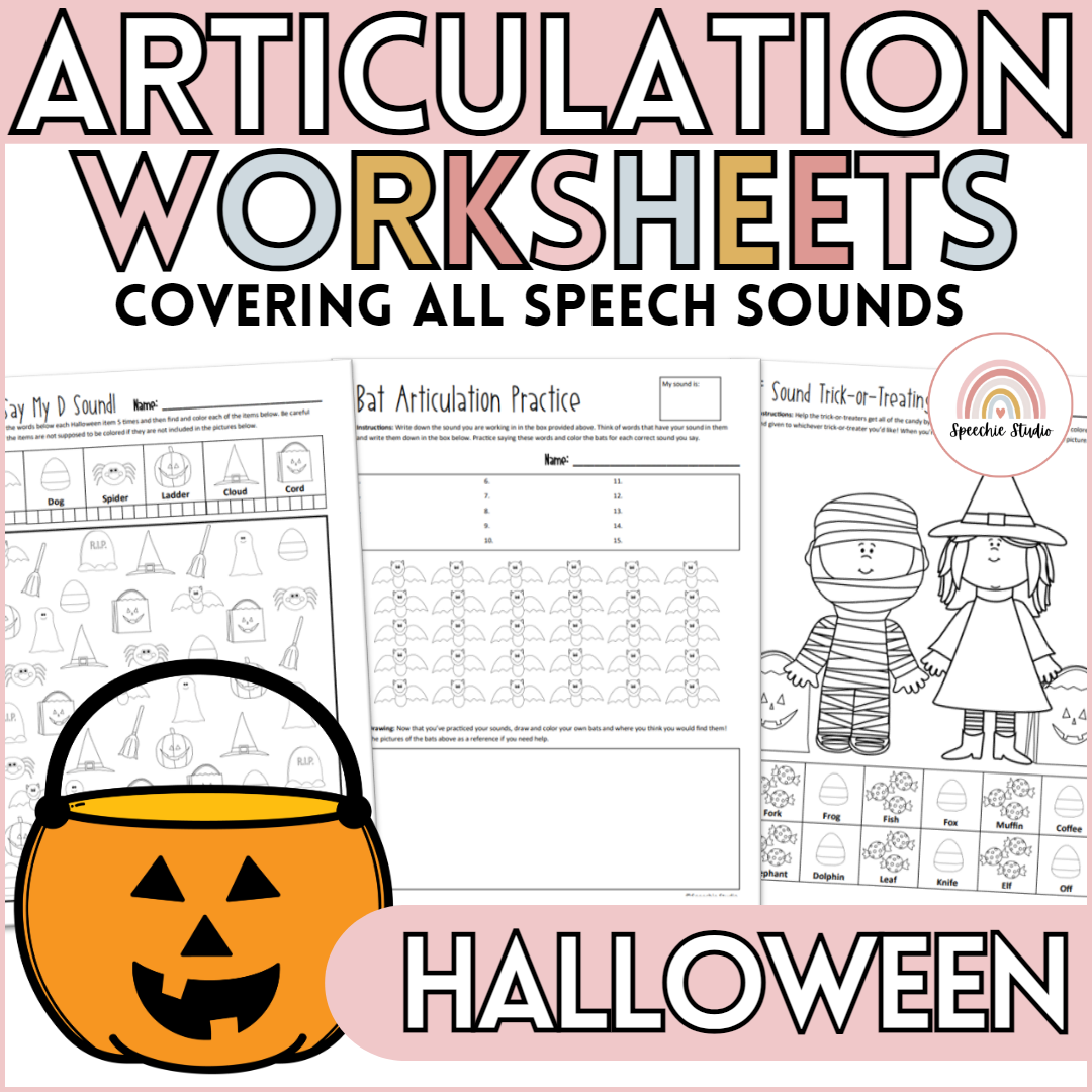 halloween speech therapy articulation activities