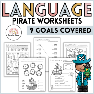 Pirate Language Worksheets and Activities for Speech Therapy No Prep