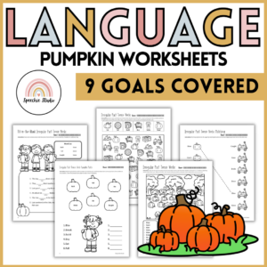 Pumpkin Language Worksheets and Activities for Speech Therapy No Prep