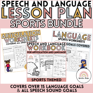 Sports Themed Speech Therapy Language and Articulation Activities Bundle No Prep