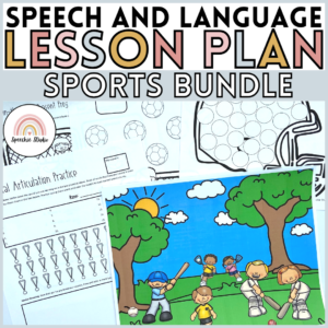 Sports No Prep Language and Articulation Activities for Speech Therapy