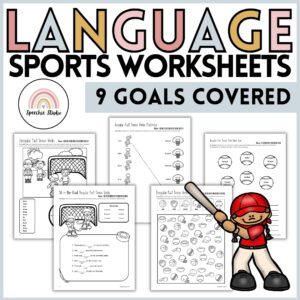 Sports Language Worksheets and Activities for Speech Therapy No Prep