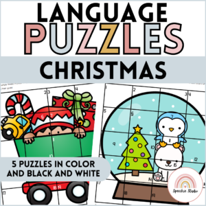 Christmas Speech Therapy Language Puzzles and Activities