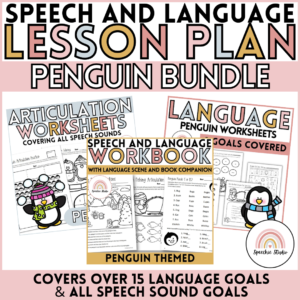 Penguin No Prep Language and Articulation Activities for Speech Therapy