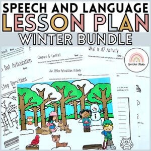 Winter No Prep Language and Articulation Activities for Speech Therapy