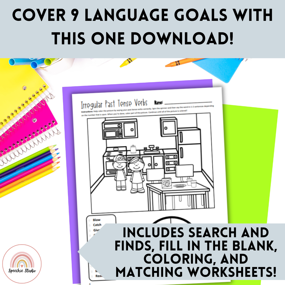 Cookie Language Worksheets and Activities for Speech Therapy No Prep ...