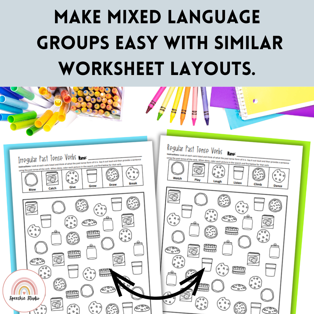 Cookie Language Worksheets and Activities for Speech Therapy No Prep ...