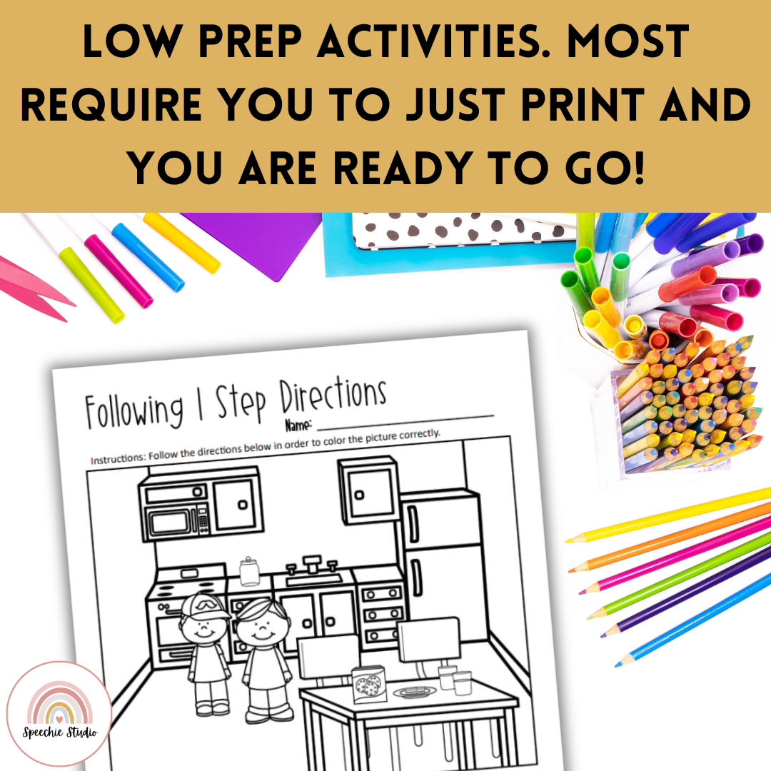 Cookie No Prep Language and Articulation Activities for Speech Therapy ...
