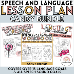 Candy No Prep Language and Articulation Activities for Speech Therapy