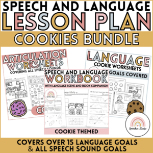 Cookie No Prep Language and Articulation Activities for Speech Therapy