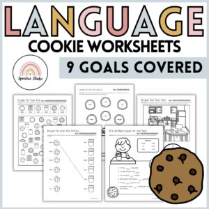 Cookie Language Worksheets and Activities for Speech Therapy No Prep