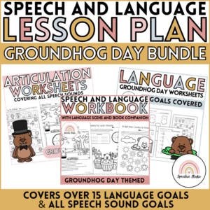 Groundhog Day No Prep Language and Articulation Activities for Speech Therapy