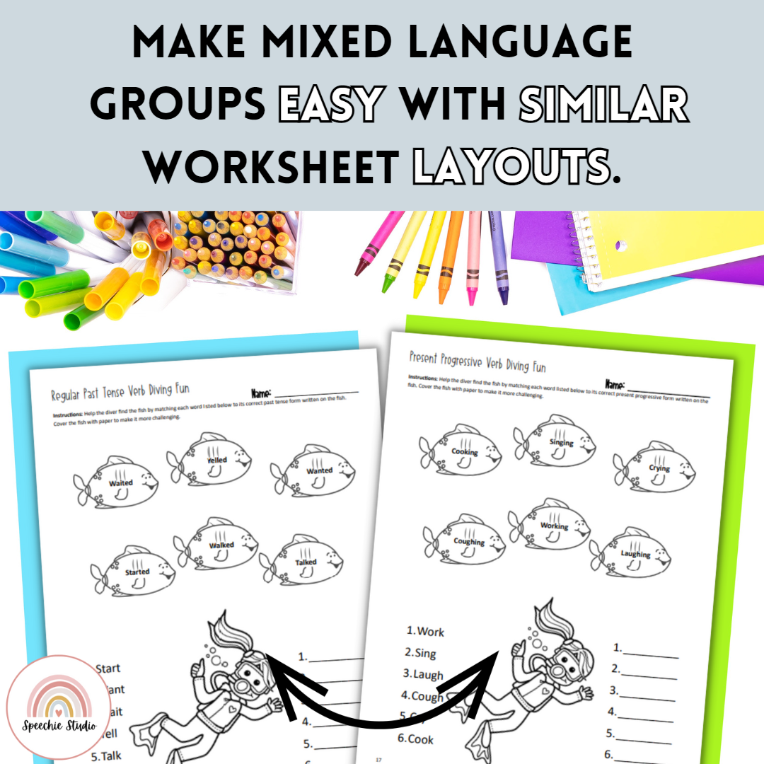 Ocean Language Worksheets and Activities for Speech Therapy No Prep ...