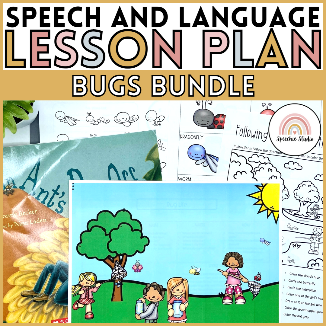 Bug No Prep Language and Articulation Activities for Speech Therapy ...