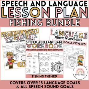 Fishing No Prep Language and Articulation Activities for Speech Therapy