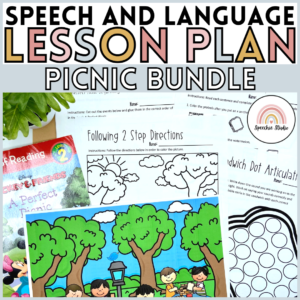 Picnic No Prep Language and Articulation Activities for Speech Therapy