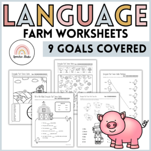 Farm Language Worksheets and Activities for Speech Therapy No Prep