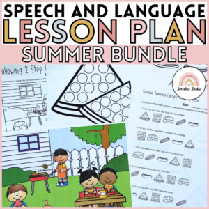 Summer No Prep Language and Articulation Activities for Speech Therapy