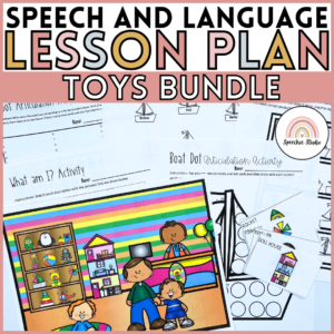 Toy Themed No Prep Language and Articulation Activities for Speech Therapy