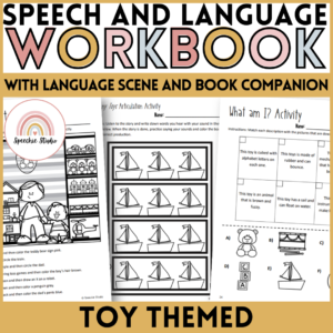 Toy Language and Articulation Workbook for Speech Therapy NO PREP